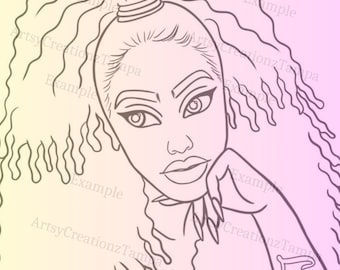 Zodiac Baddies/ Leo Season Paint Party Presketched Canvas Stencil/ Downloadable