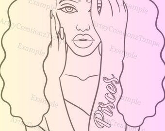 Pisces Season Pre-sketched Paint Party Stencil/Downloadable