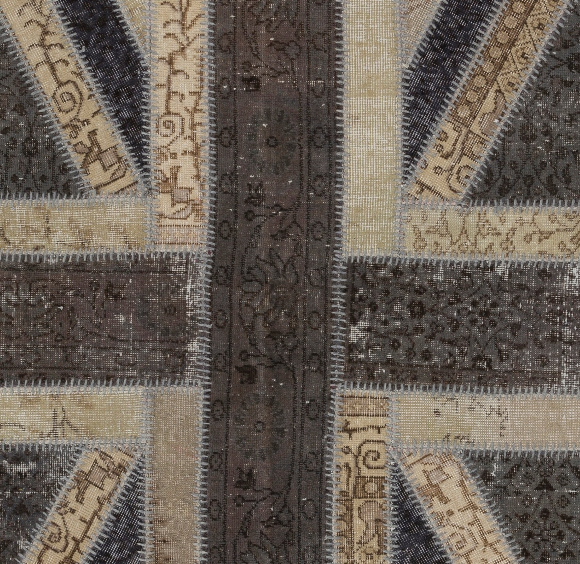 Modern Handmade Patchwork Rug With Union Jack British Flag Design, Wool ...
