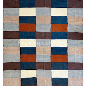8x10 Ft Handwoven Scandinavian Design Kilim Rug (FlatWeave). 100% Wool. Custom Options Available. NTEK2323