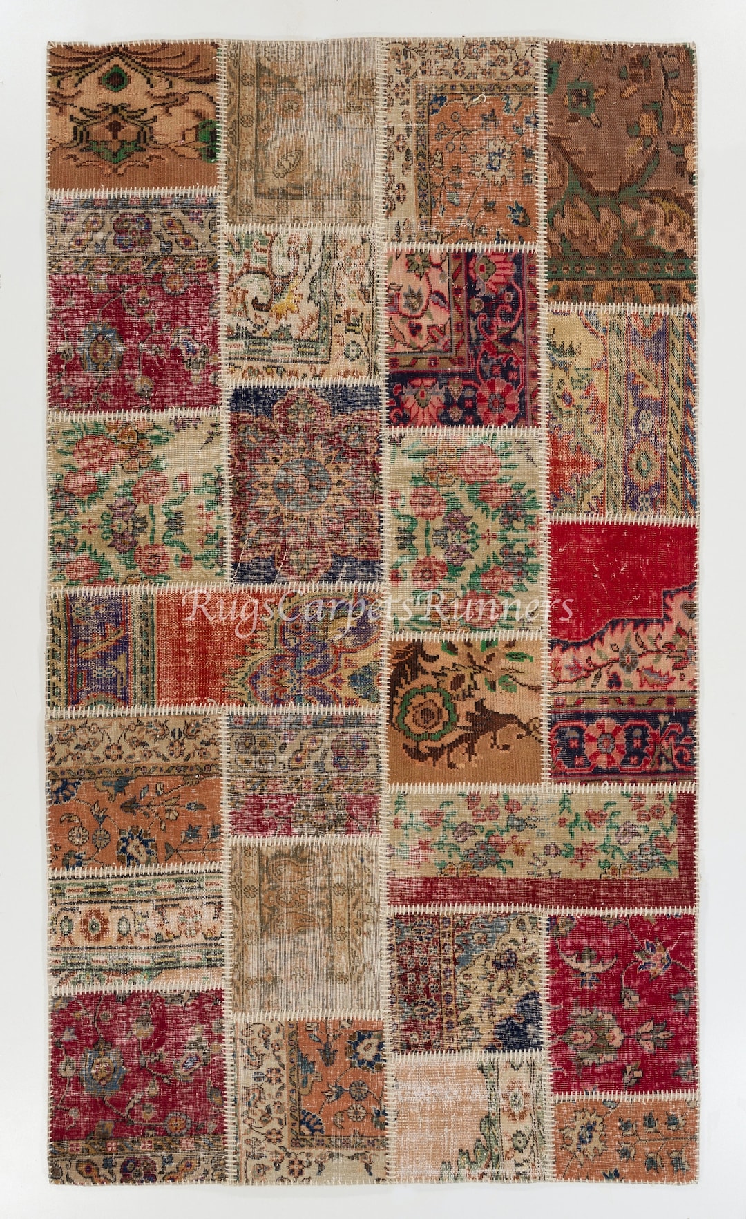Handmade Patchwork Rug. Modern Turkish Carpet. Custom Options Available ...