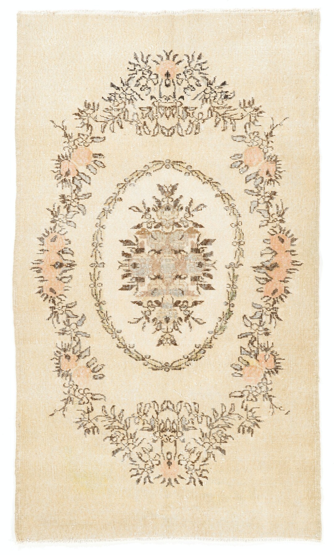 4.2x7.2 Ft Unusual One-of-a-kind Vintage Rug, Circa 1950. Hand-knotted ...