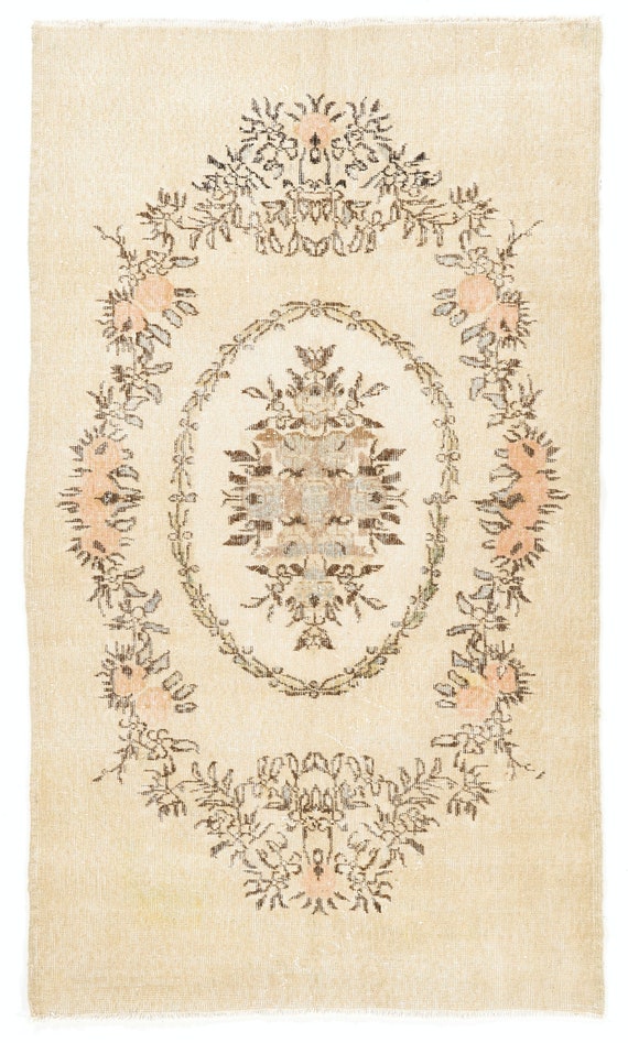 4.2x7.2 Ft Unusual One-of-a-kind Vintage Rug, Circa 1950
