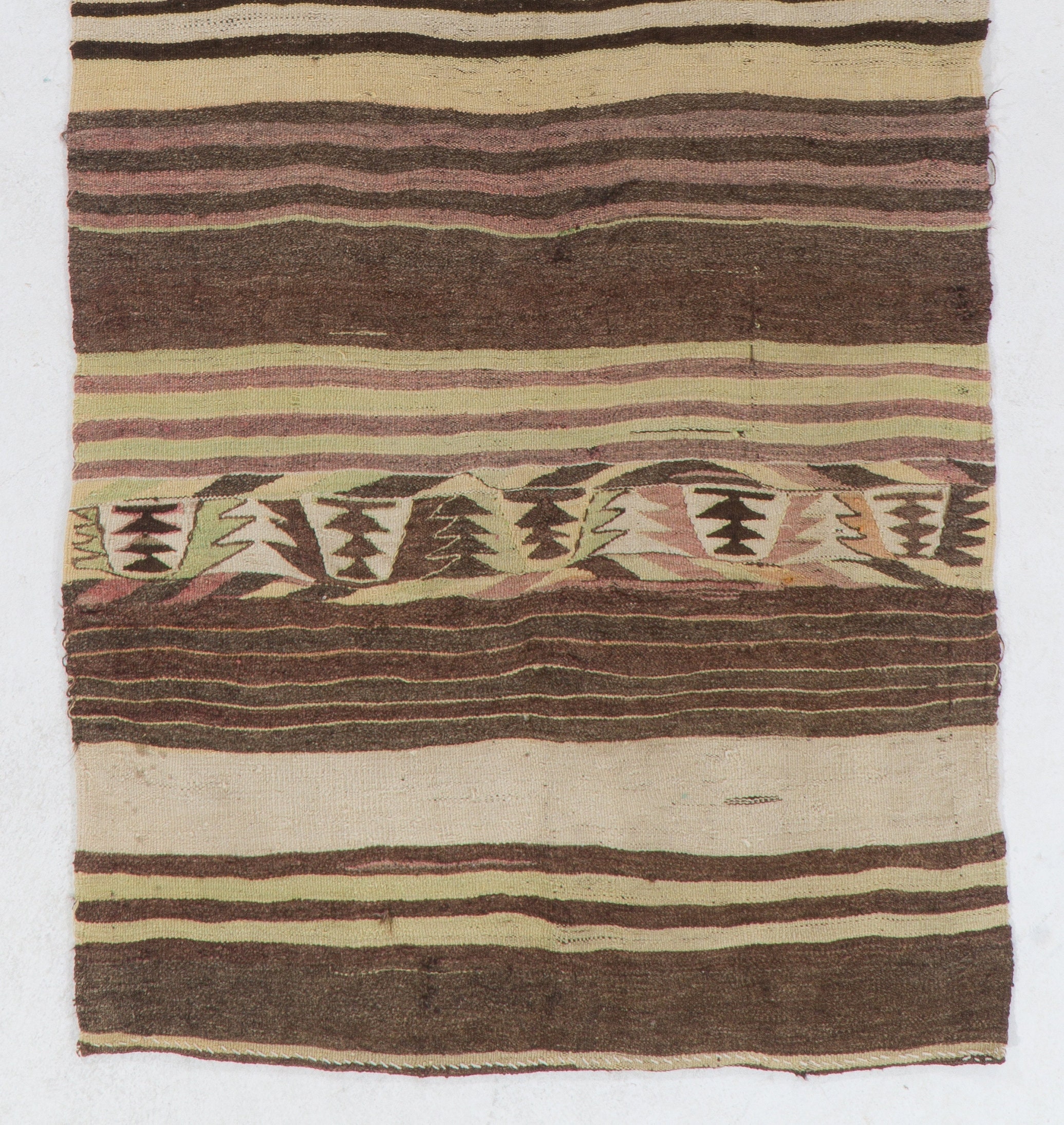 トルコ製手織り　キリム　ラグ キリムスタイル / トルコの手織りのじゅうたん・ウール100%の