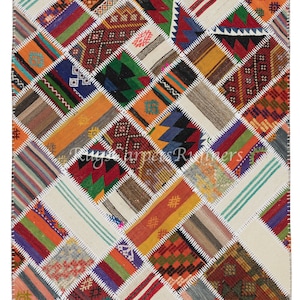 Türkischer Kelim-Teppich (Flachgewebe), 1,5x2,5m Handgefertigt, Individuell Farben & Größen Verfügbar. NTEK0525
