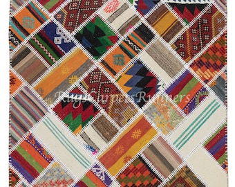 Türkischer Kelim-Teppich (Flachgewebe), 1,5x2,5m Handgefertigt, Individuell Farben & Größen Verfügbar. NTEK0525
