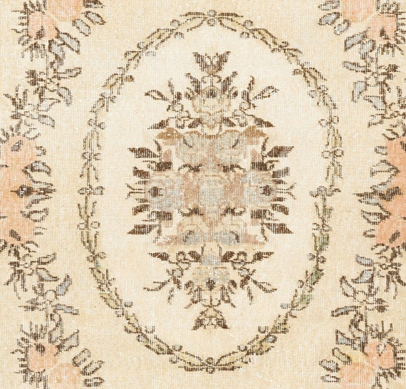 4.2x7.2 Ft Unusual One-of-a-kind Vintage Rug, Circa 1950