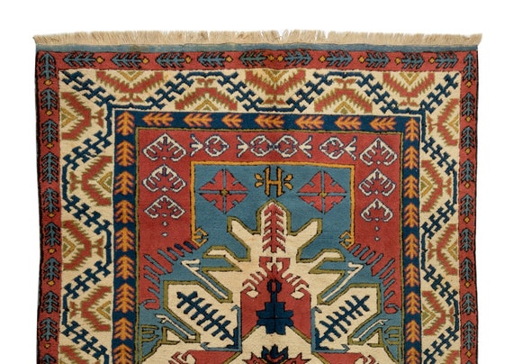 6x8.4 Ft New Handmade Turkish Area Rug, 100% Wool. Soft
