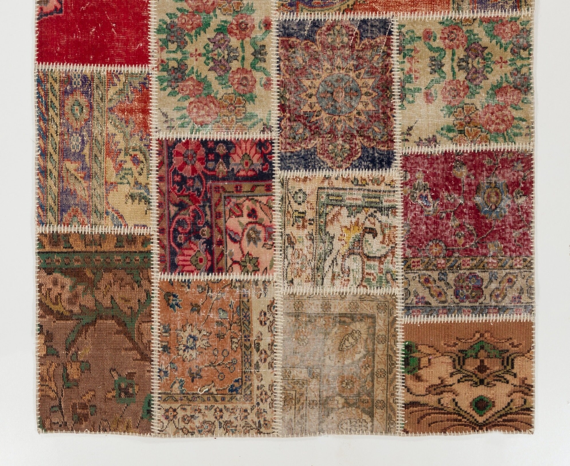 Handmade Patchwork Rug. Modern Turkish Carpet. Custom Options Available ...