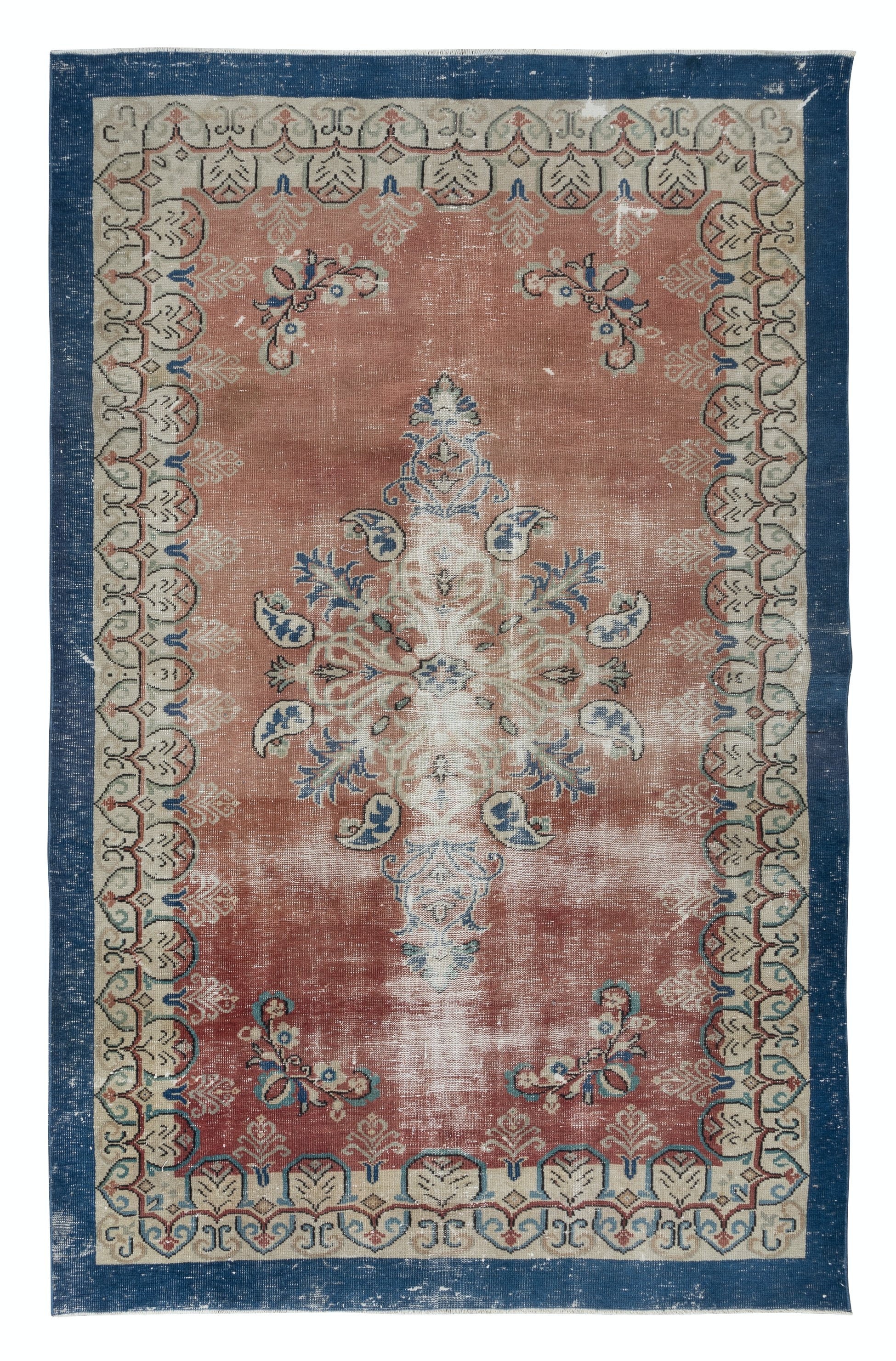Turkish Rug , Large Area Rug , Vintage Rug , Natural Rug 6.9