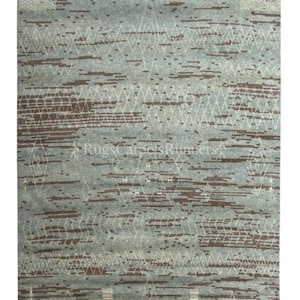 Contemporary Moroccan Berber Design Rug. 100% Wool. Hand-knotted Beni Ourain Carpet. Custom Options Available. NH022
