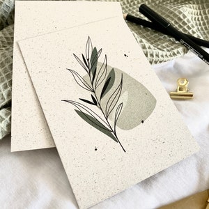 Postkarte Eukalyptus // schlichte, nachhaltige florale Karte in grün