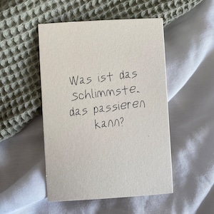 Poetry Postkarten aus Finnpappe // Spruch Karte - das Schlimmste