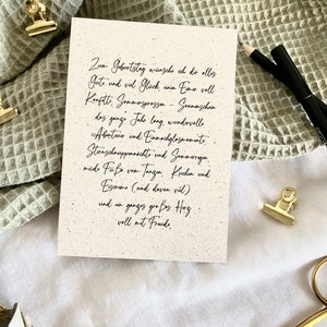 Postkarte Geburtstagswünsche // Wünsche zum Geburtstag - besondere Karten