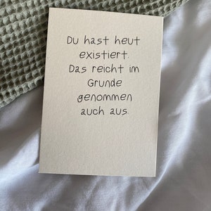 Poetry Postkarten aus Finnpappe // Spruch Karte - Existiert