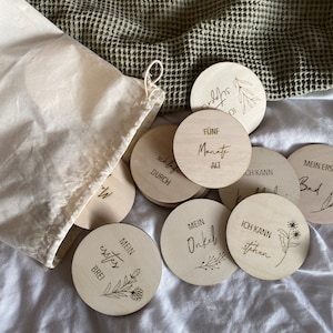 Meilensteinkarten aus Holz // Geschenkidee zur Babyparty oder Geburt
