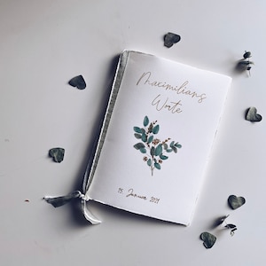 Marriage vows on handmade paper