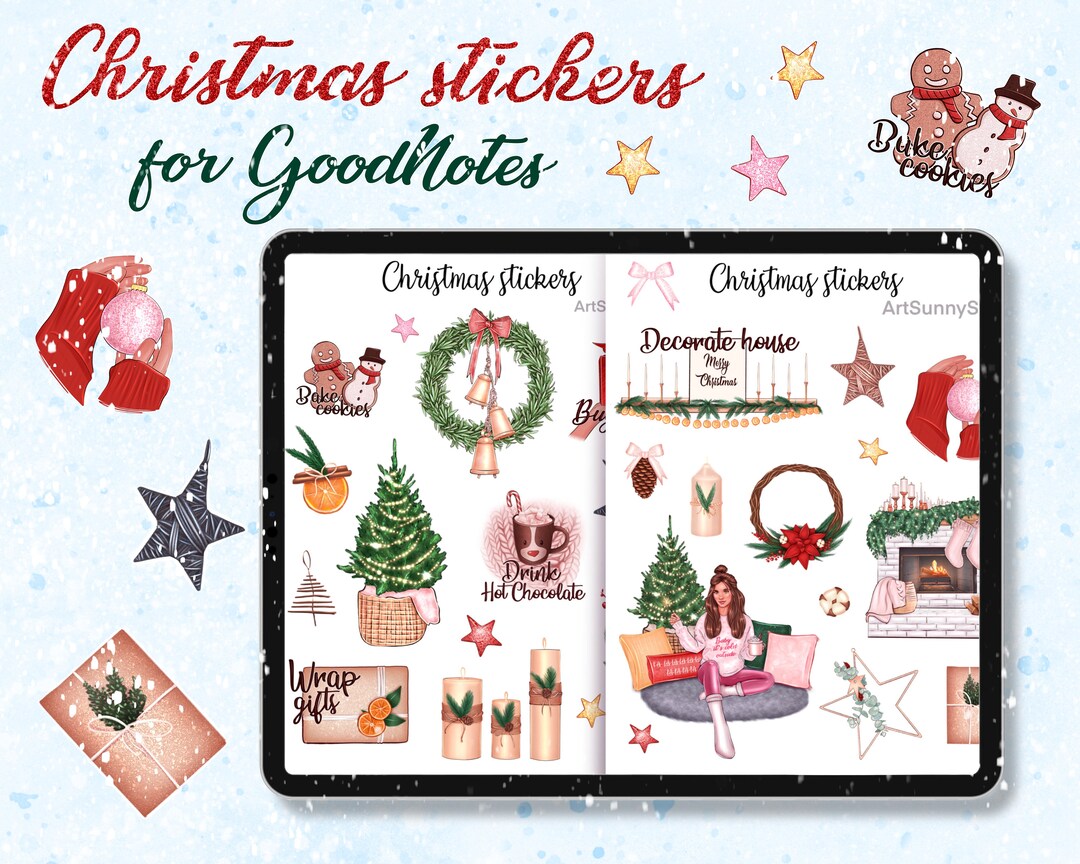 Christmas Goodnotes Christmas Stickers Goodnotes 5 Planner Etsy