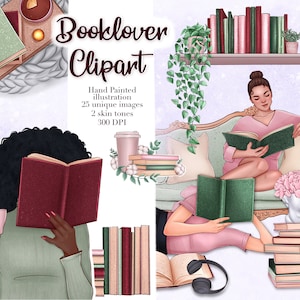 Booklover Clipart, Reading woman png, Booklover girl, Digital Stickers,  books png stickers, bookish stickers, Goodnotes stickers