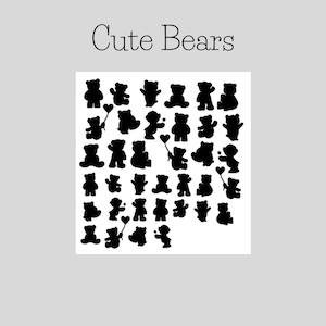 Cute Bears Nail Stickers | Nail Decals | Art Stickers for DIY Finger & Toe Nail Art