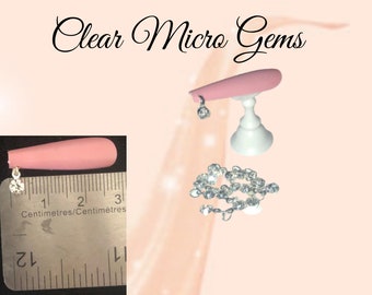 Clear Micro Gems | Nail Piercings | Nail Jewelry | Nail Gems | Nail Charms