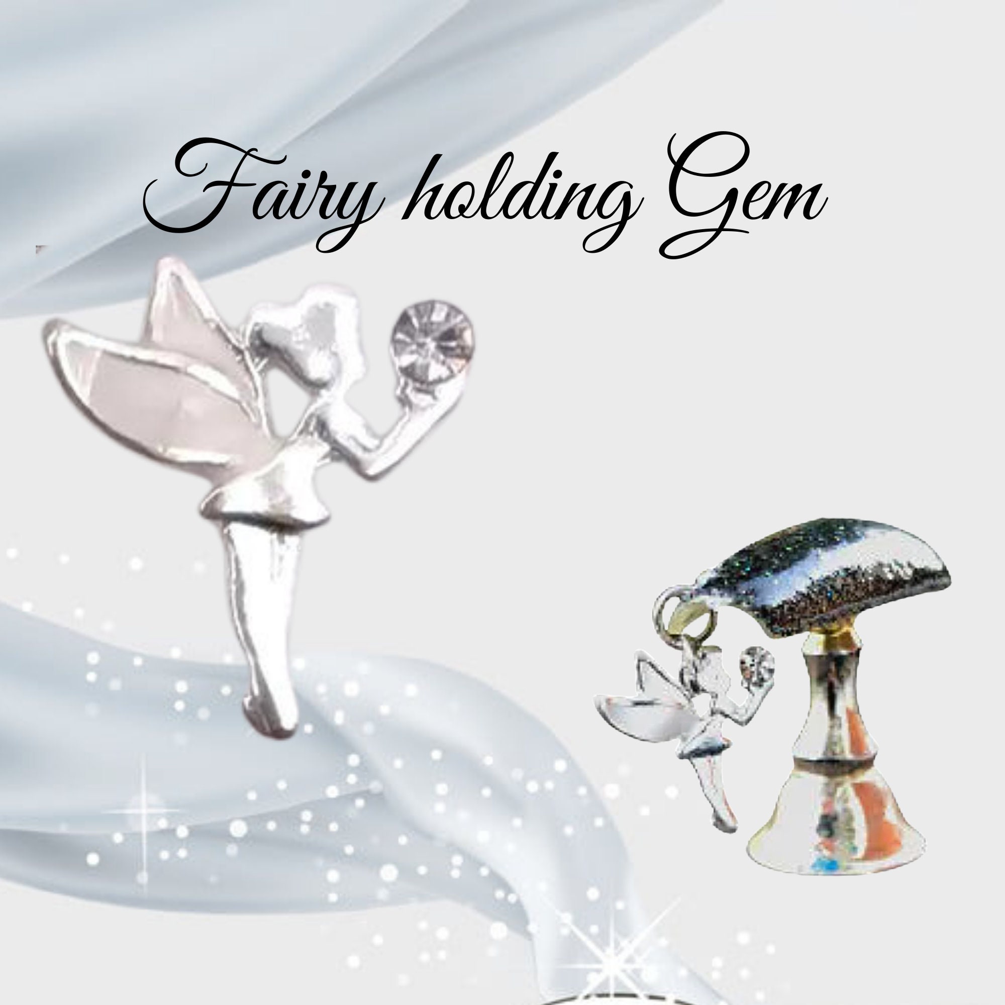 10 Fairy Silver Tone Charms SC2531 