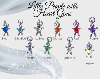 Little People with Hearts Nail Piercings | Nail Jewelry | Nail Gems | Nail Charms