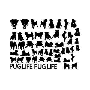 Pugs Nail Stickers | Nail Decals | Art Stickers for DIY Finger & Toe Nail Art