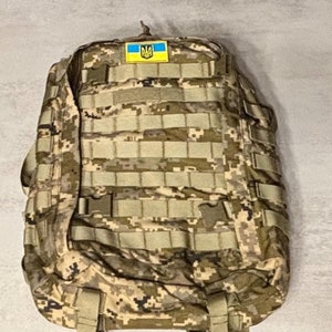 オリジナルウクライナタクティカルバックパック35L、迷彩柄の戦闘用個人用バッグRBI Pixel mm-14、ウクライナのユニフォーム