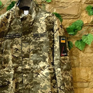 Combat all season jacket Ukrainian Army, Jacket uniform of Ukrainian Special Operations Forces, Ukrainian camouflage Pixel mm 14