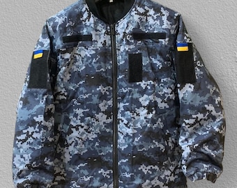 Ukrainian Navy Blue Pixel Field Jacket – MM-16F Camouflage