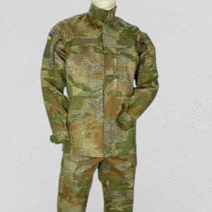 Uniforme de camuflaje VARAN ucraniano excepcional: conjunto militar de diseño antiguo (talla M-corta)