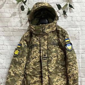 Ukrainian winter combat  jacket with detachable hood, Military camouflage mm-14 tactical jacket Ukrainian Army, Military uniform  Ukraine