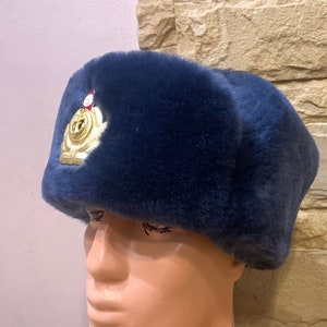オリジナル東ドイツ軍将校用冬用帽子 防寒用 ウシャンカ