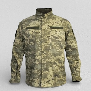 Chaqueta de campo ucraniana MM-14 Pixel Camo – Abrigo táctico de sarga antidesgarro – Estilo militar para todas las estaciones
