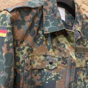 Vintage Jacket Field Bundeswehr Flektarn, Military uniform of the Bundeswehr, Military jacket german army