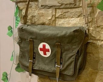 Vintage Medical sanitary military bag, Military medical bag of the  Army, Combat first aid kit medic bag