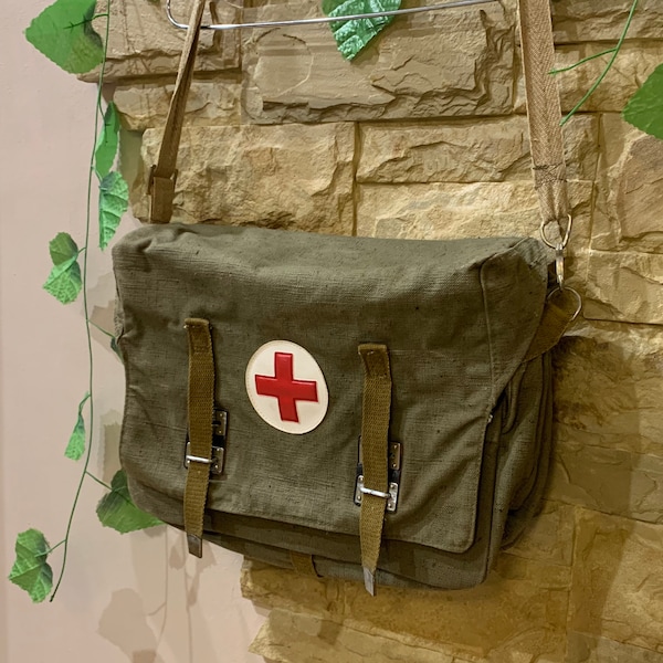 Vintage Medical sanitary military bag, Military medical bag of the  Army, Combat first aid kit medic bag