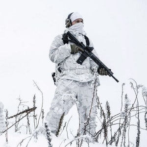 Camouflage suit winter with balaclava, camouflage coat white Multicam Alpine, Ukrainian army camouflage winter suit