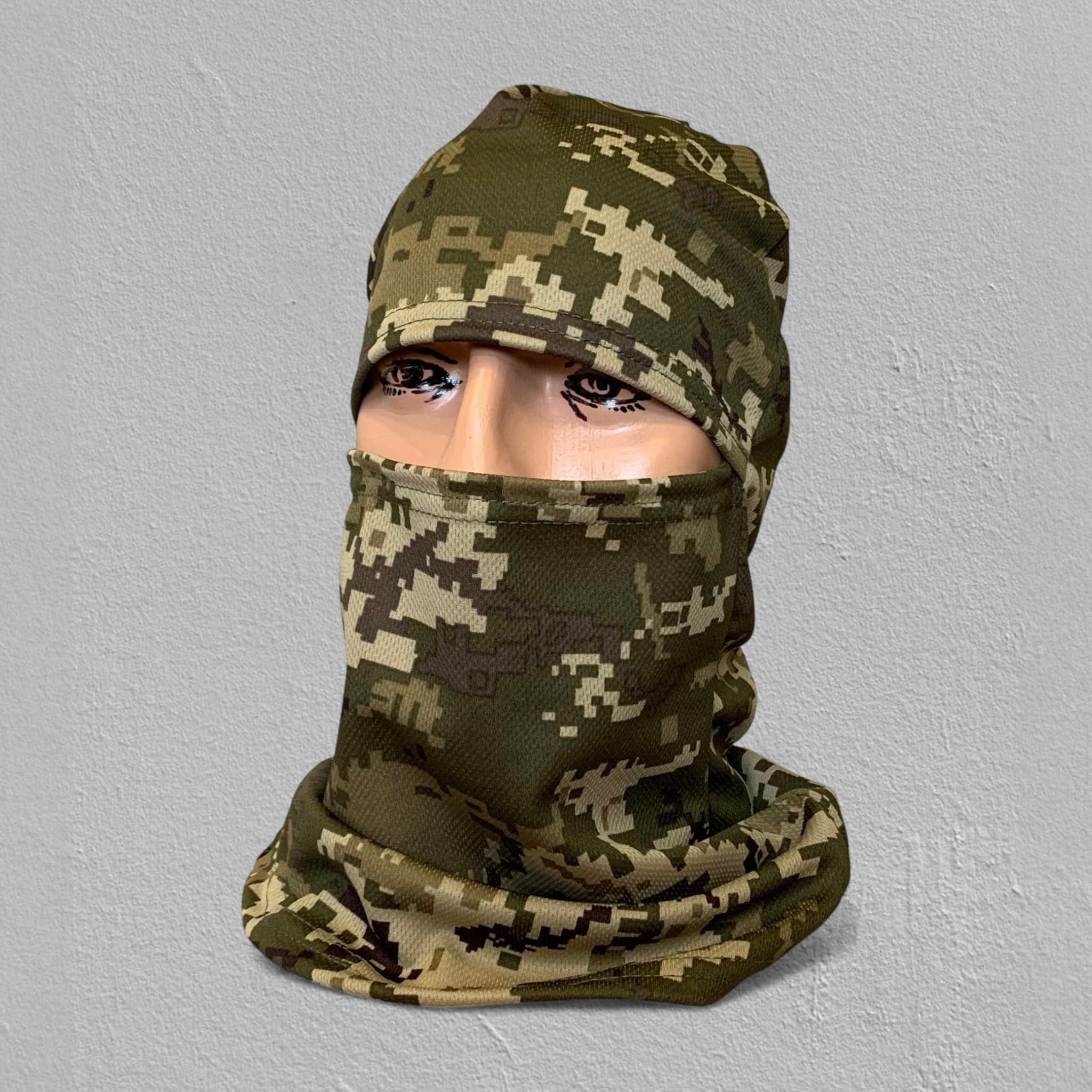 Moisture-wicking Balaclava Pixel MM-14, CP Camo, Olive
