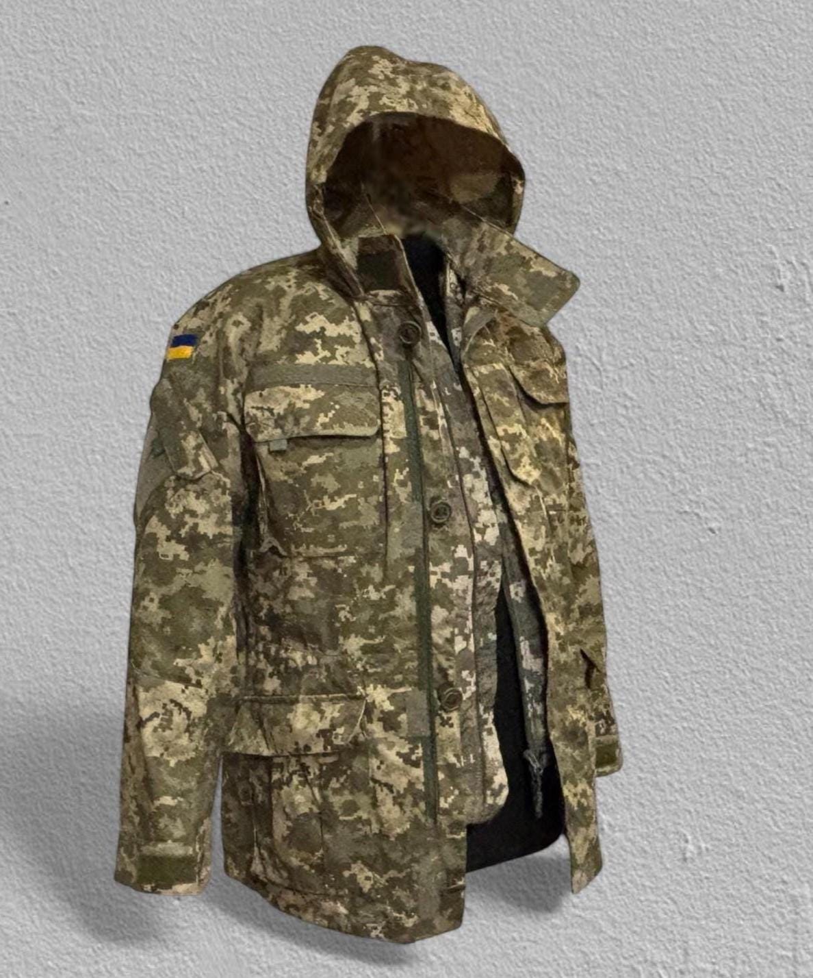 Ukrainian Military Winter Parka MM-14 Pixel Camo, Double Layer