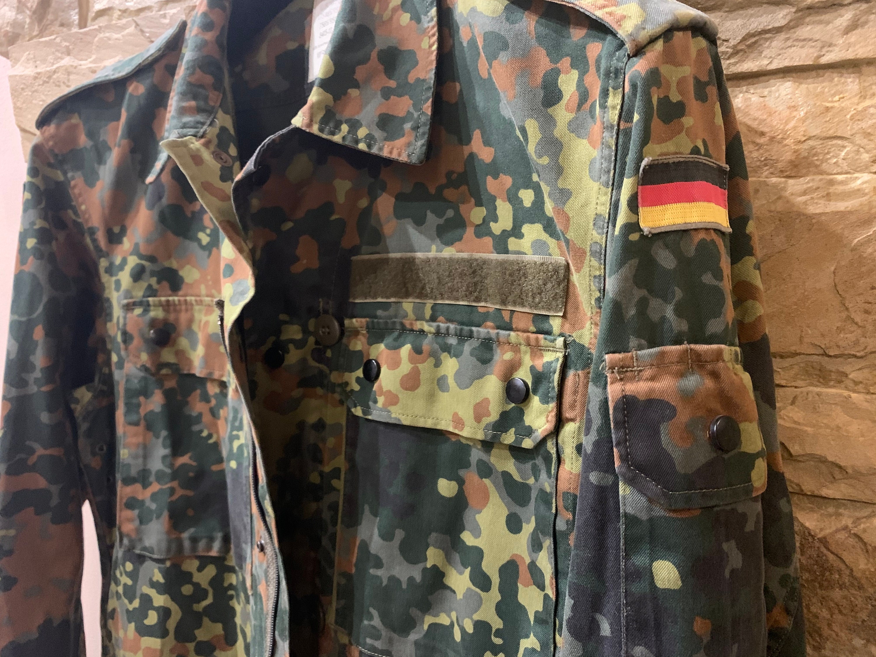 Vintage Jacket Field Bundeswehr Flektarn, Military Uniform Vintage Jacket Field Bundeswehr Flektarn, Military Uniform