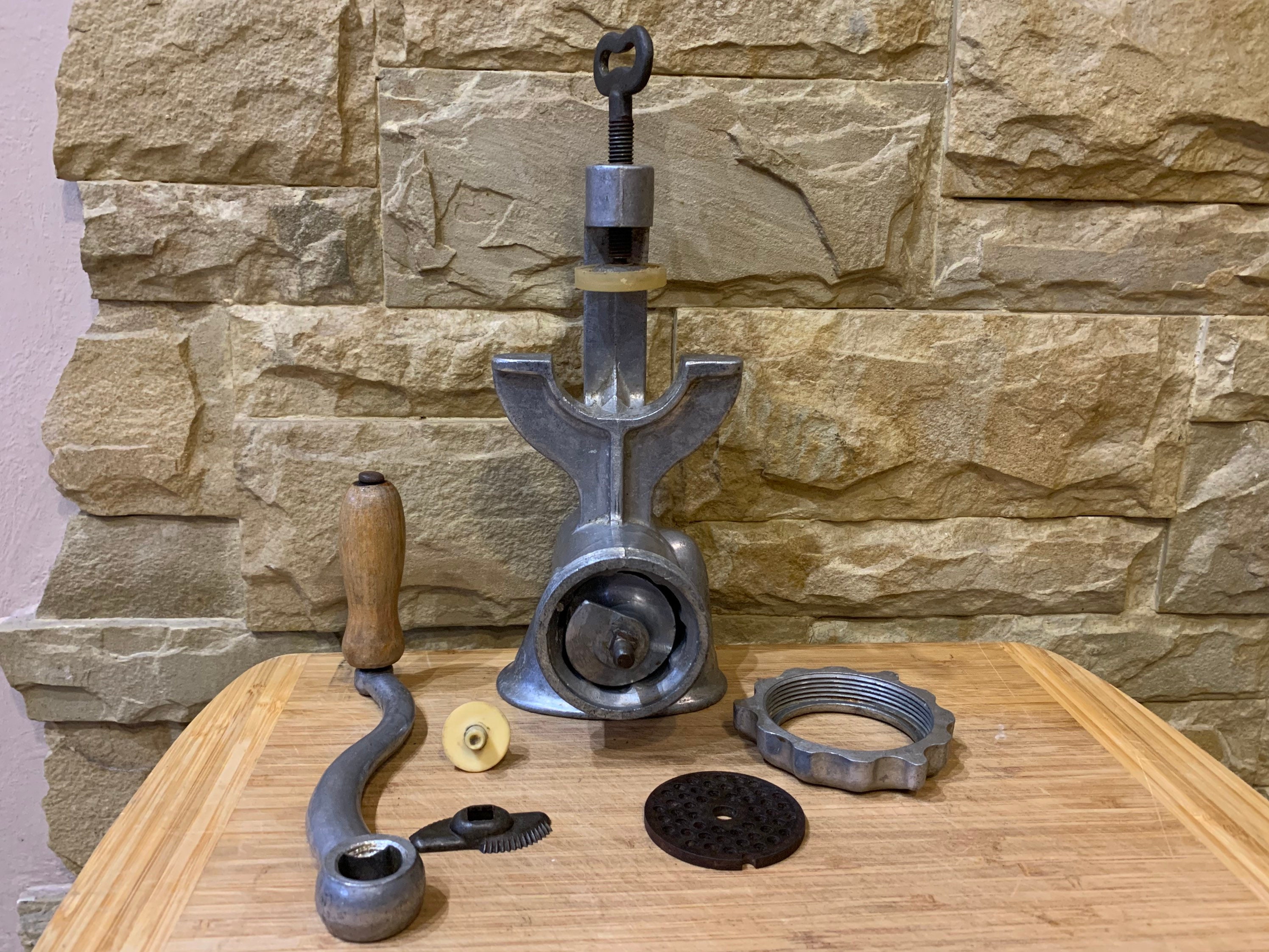 Soviet Mechanical Meat Grinder Large Antique Metal Meat Etsy