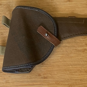 Genuine Nagant M1985 Revolver Holster, Leather Belt Holster