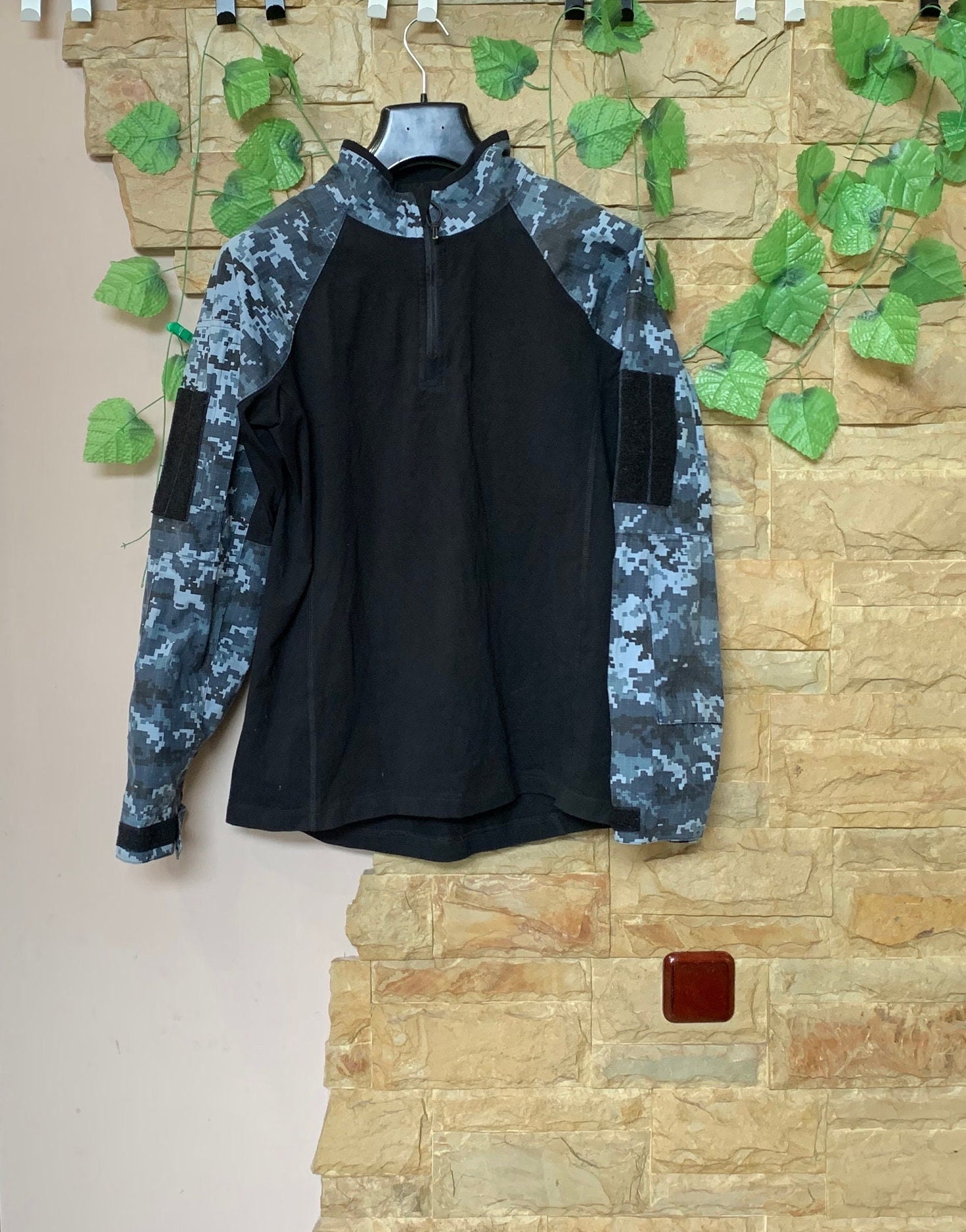 Navy combat shirt Armed Forces Ukraine, Military summer uniform UBACS, Under Body armour combat shirt, Ukrainian uniform mm-16F/ blue mm-14