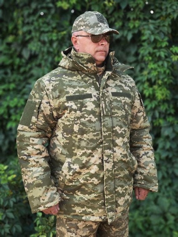 ウクライナ軍放出品　国旗パッチ付きPIXL CAMO 迷彩ジャケット　MM-18 Camo Pixel Mm14 - Etsy