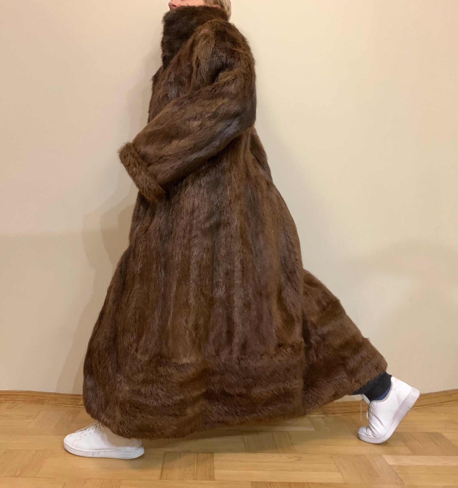 Long Vintage Nutria Fur Coat Brown Nutria Fur Coat Whole Etsy