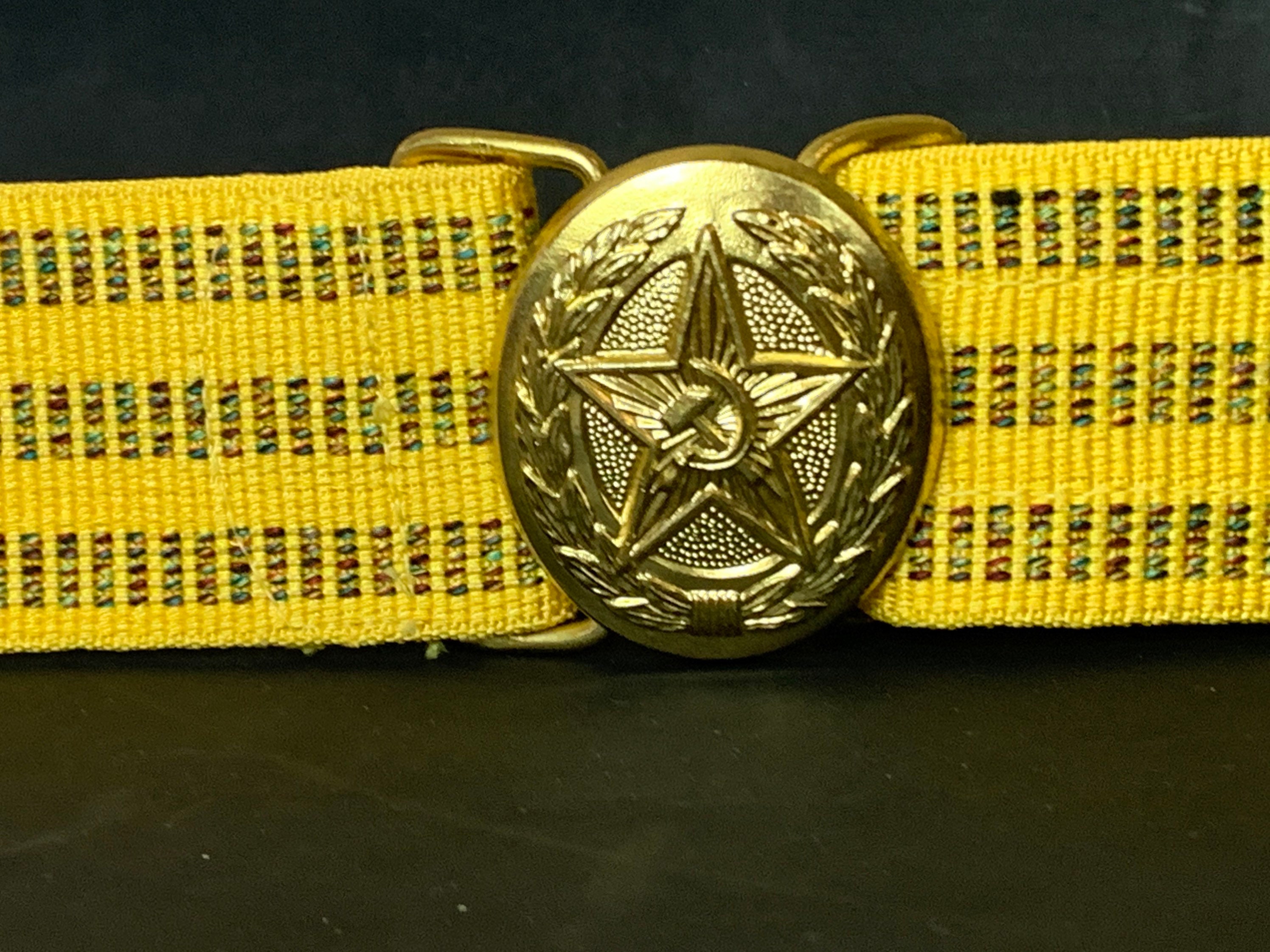 Ceremonial Military Belt Officers With Gold Buckle for