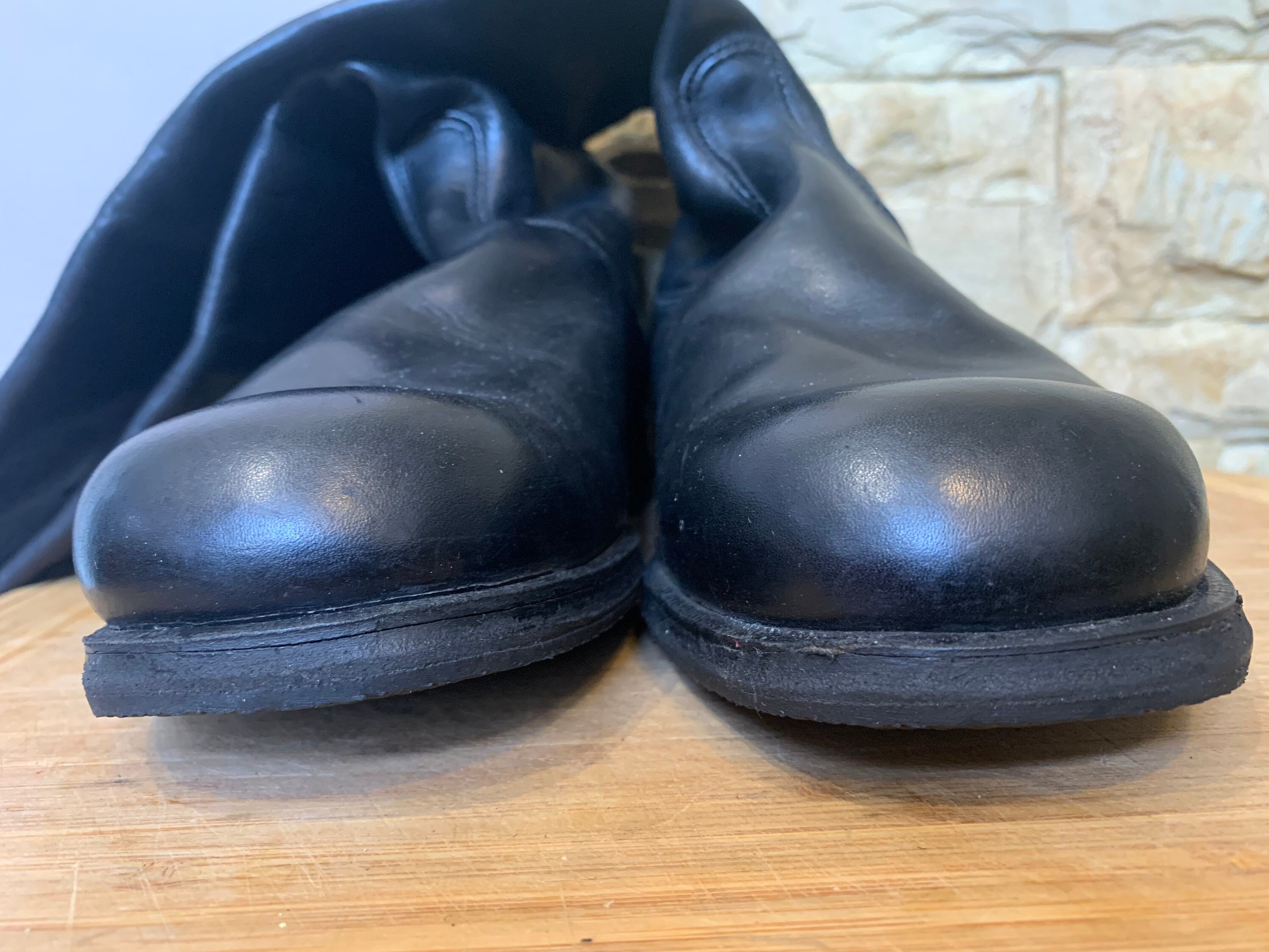 Soviet chrome boots Leather officer boots of the USSR Red