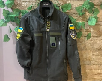 Veste de combat en polaire militaire ukrainienne, veste polaire tactique de campagne armée ukrainienne, véritable uniforme ukrainien en polaire de l'armée couleur olive